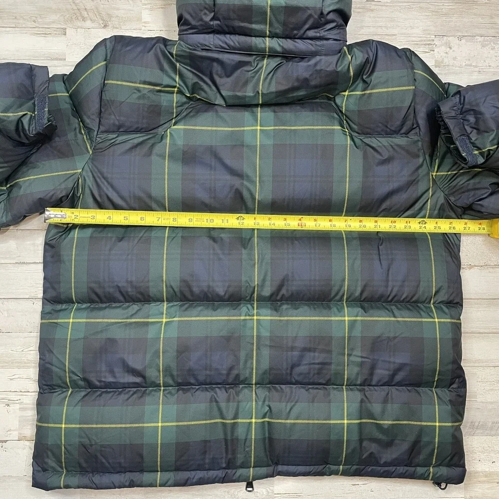 Polo Ralph Lauren Men's Big & Tall Plaid Hooded Down Puffer Jacket Navy 1XB NWT‎
